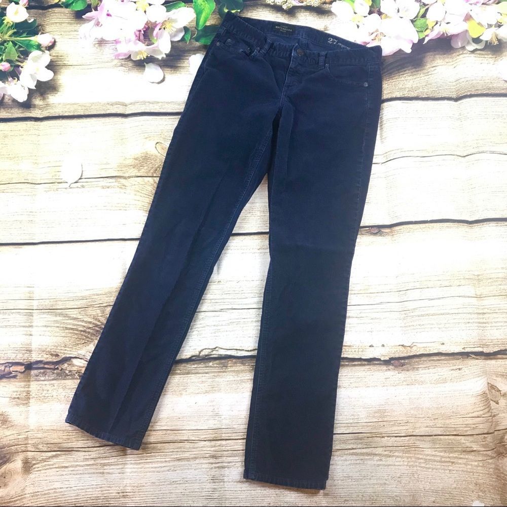 J. Crew Matchstick Corduroy Pants Navy Blue 27